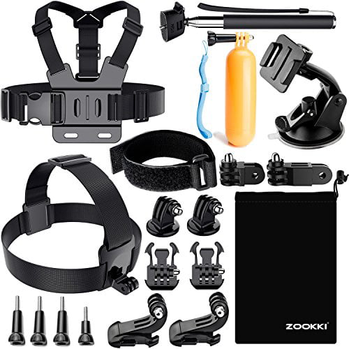 Action Camera Accessories for Xiaomi Yi 4K//WiMiUS//Lightdow//DBPOWER ZOOKKI Accessories Kit for Gopro Hero 7 6 5 4 3 Black Silver